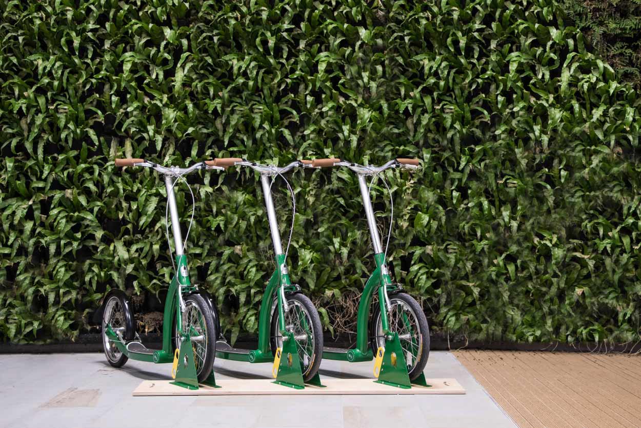 adult scooter fleet sharing for corporate businesses in urban cities
