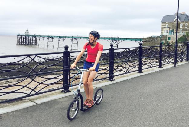 adult scooter, fitness scooter, exercise scooter, scooter with big wheels, long distance scooter