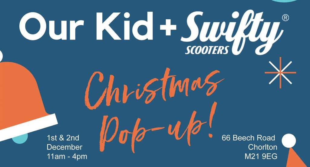 swifty scooters, pop up stand, kids scooter