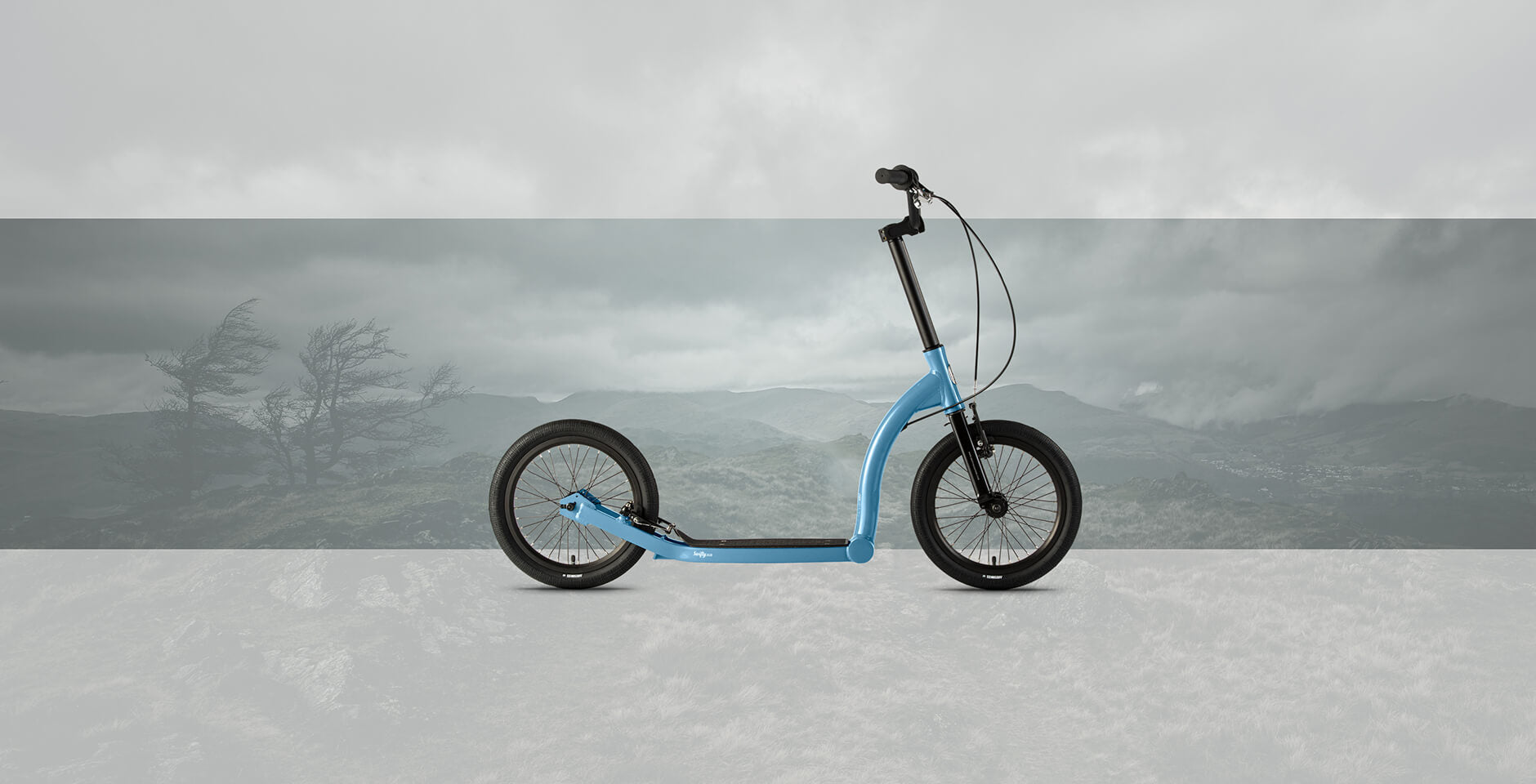 blue scooter
