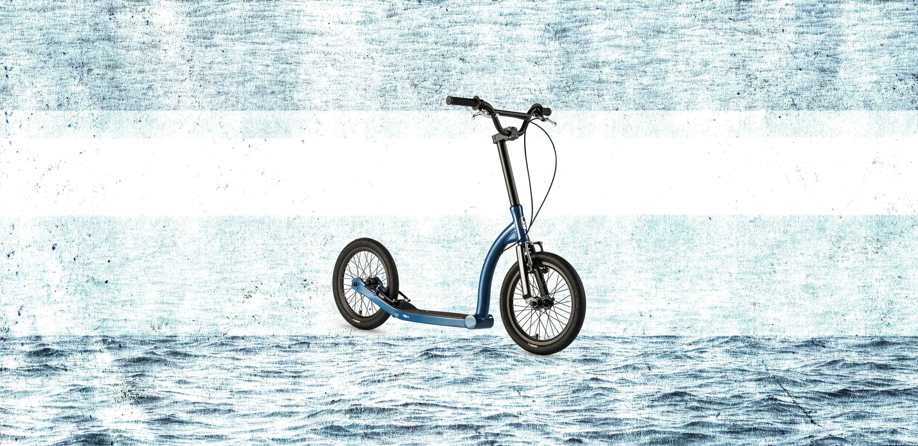 navy blue adult kick scooter